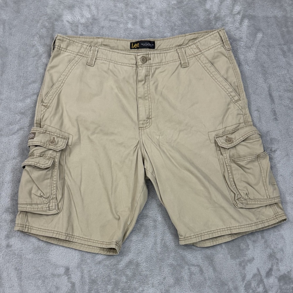 Lee Shorts Mens 40 Beige Cargo Utility Hiking Outdoor Knee Length Work Gorpcore